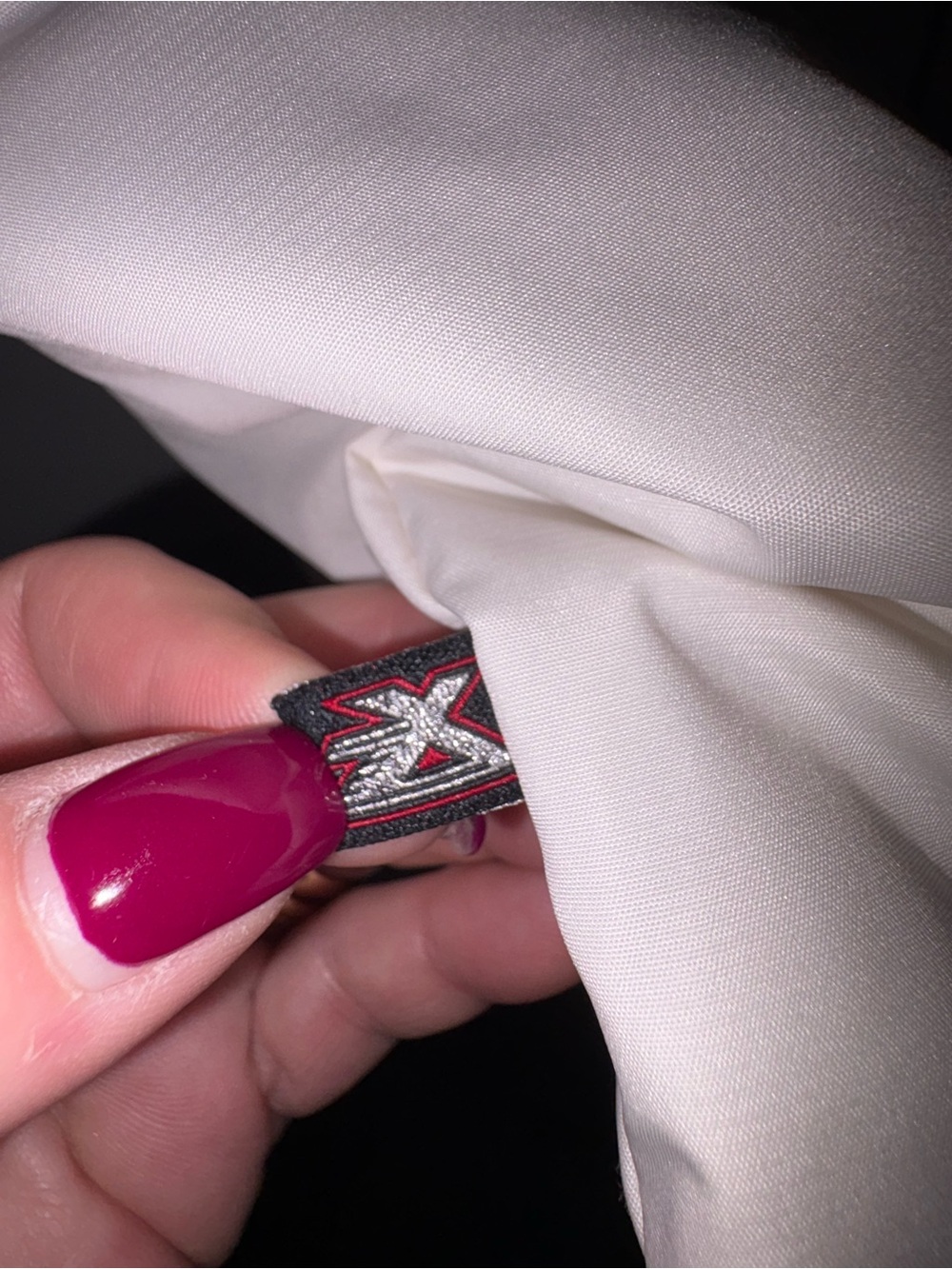 ZeroXposur White Puffer Jacket with Pink Stripe Accents - Picture 3 of 12